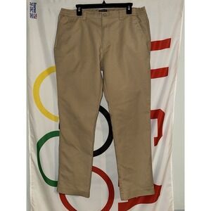Thousand Miles Pants Mens XL Khaki Lightweight Stretch Tapered Activewear
